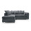 (Left Hand Corner) Monaco Grey Crushed Chenille Sofa Sets 1