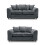(3 & 2 Seater Set) Monaco Grey Crushed Chenille Sofa Sets 1