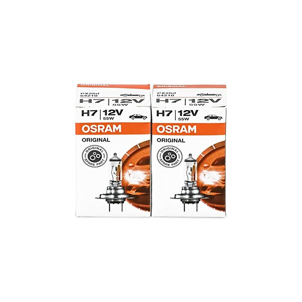 2 Osram H7 499 64210 12V Original Line Halogen Bulbs Car Bulb Headlamp light Bulbs Bulb Car lamp Headlight Headlamp Duo