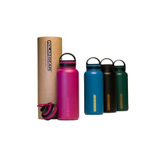 Polar Gear Stainless Steel Water Bottle - Hydra Surge 1 Litre - Vacuum Insulated Metal Double Wall - 2 Lid Options - 12 Hours Hot 24 Hours Cold -