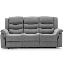 (3 Seater) Seattle Fabric Manual High Back Recliner 3+2+1 Suite Sofa Armchair Set