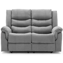 (2 Seater) Seattle Fabric Manual High Back Recliner 3+2+1 Suite Sofa Armchair Set