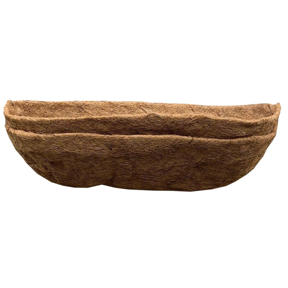 Selections Pack Of 2 Extra Deep Coco Wall Trough Garden Planter Liners (60Cm)