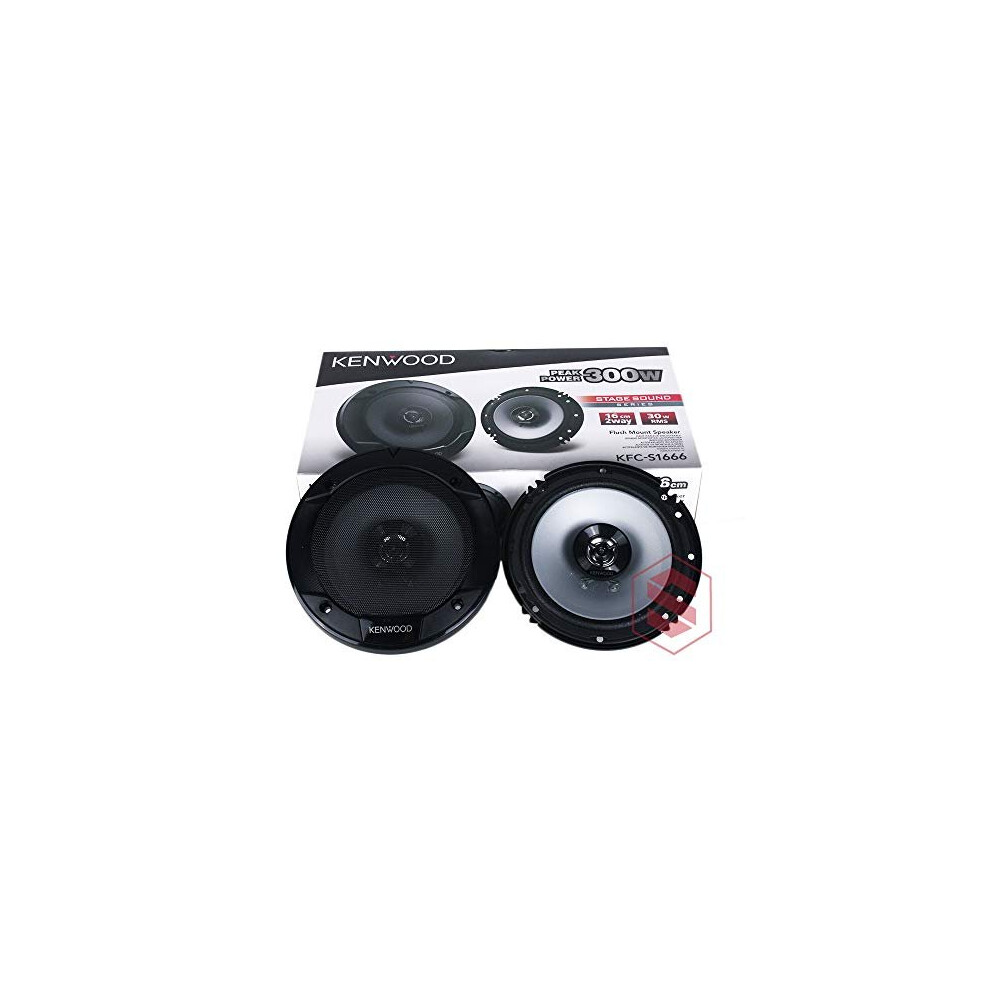 Kenwood Kfc-S1666 6.5" Stage Sound Series 2-Way 300Watts Coaxial Car Speakers