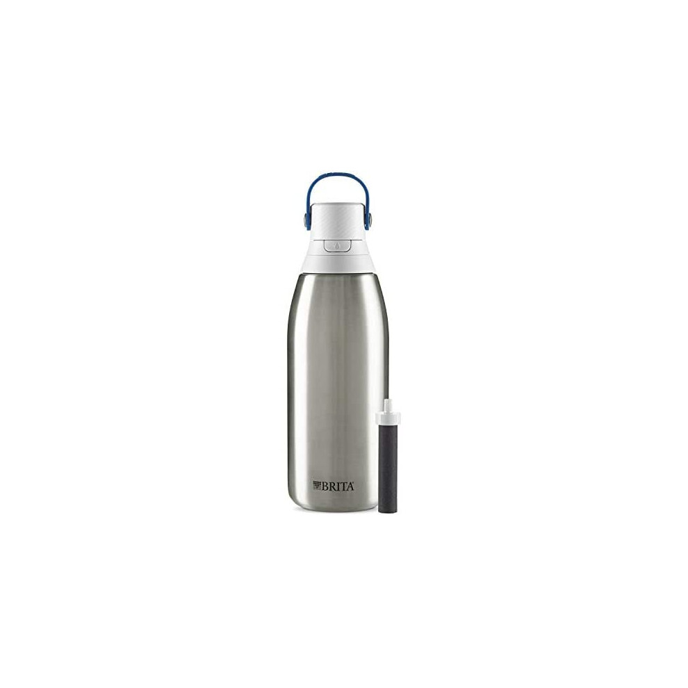 Brita Stainless Steel Water Filter Bottle, 32 Ounce, Stainless Steel, 1 Count