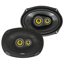 Kicker CS Series 150 Watt 6 x 9 Inch Car Audio Coaxial Speaker Pair, Yellow