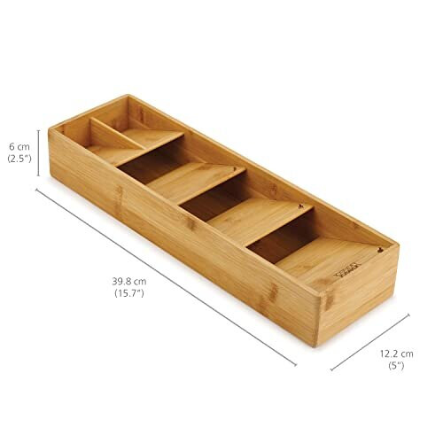 Joseph Joseph Bandeja de talheres compacta DrawerStore Bamboo 1