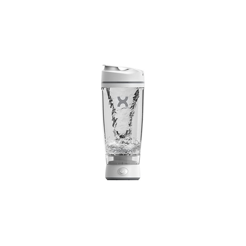 Promixx White Original Shaker Bottle | Battery-Powered For Smooth Protein Shakes - Bpa Free | 600Ml Cup (White)