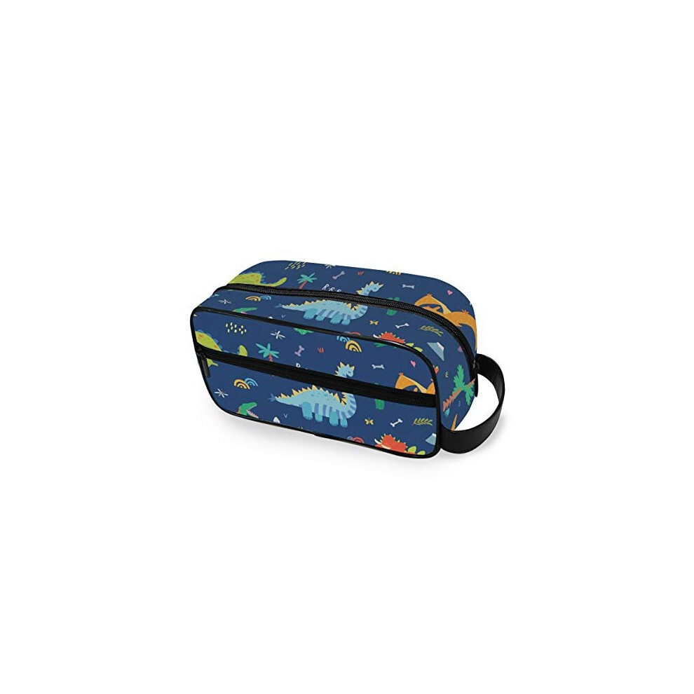 Moyyo Cute Jungle Dinosaurs Animal Toiletry Bag Portable Wash Bag Travel Hanging Wash Bag Toiletry Bag Cosmetic Bag Portable Gym Camping Toiletry-image-OPC-P8XKWFM-NEW