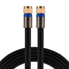 GE 87667 Ultra Pro 50-Ft RG6 Quad Shield Coax Cable with Compression F-Connectors - UL In-Wall Rated