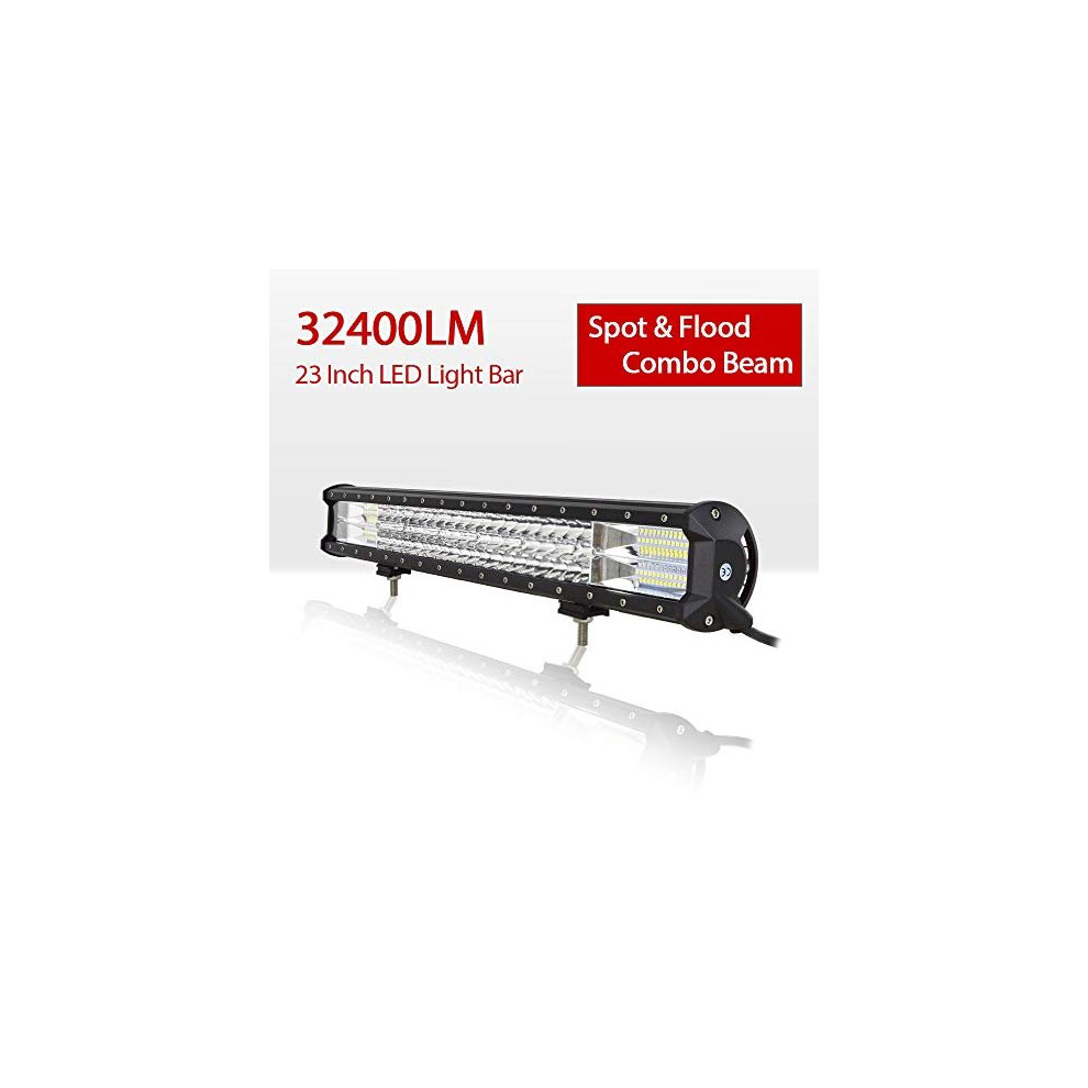 Willpower 23 Inch 324W Led Bar Spot Flood Combo Beam Led Bar 12V 24V Fog Work Lamps Driving S For 4X4 Offroad Truck Tractor Boat Car A Light 634715375209
