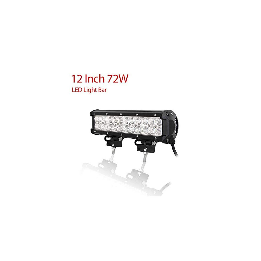 Willpower 12 Inch 72W Led Bar Flood Spot Combo Beam Off Road Driving S Waterproof Fog Work S For 4X4 Trucks Boat Car Suv Atv 12V Light 634715375278