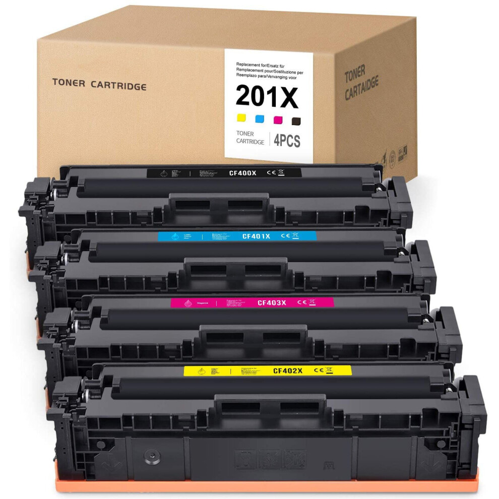 Toner Cartridges Replacement For Hp 201X 201A Cf400x Cf400a Toner Black,Red,Yellow 6971943692949