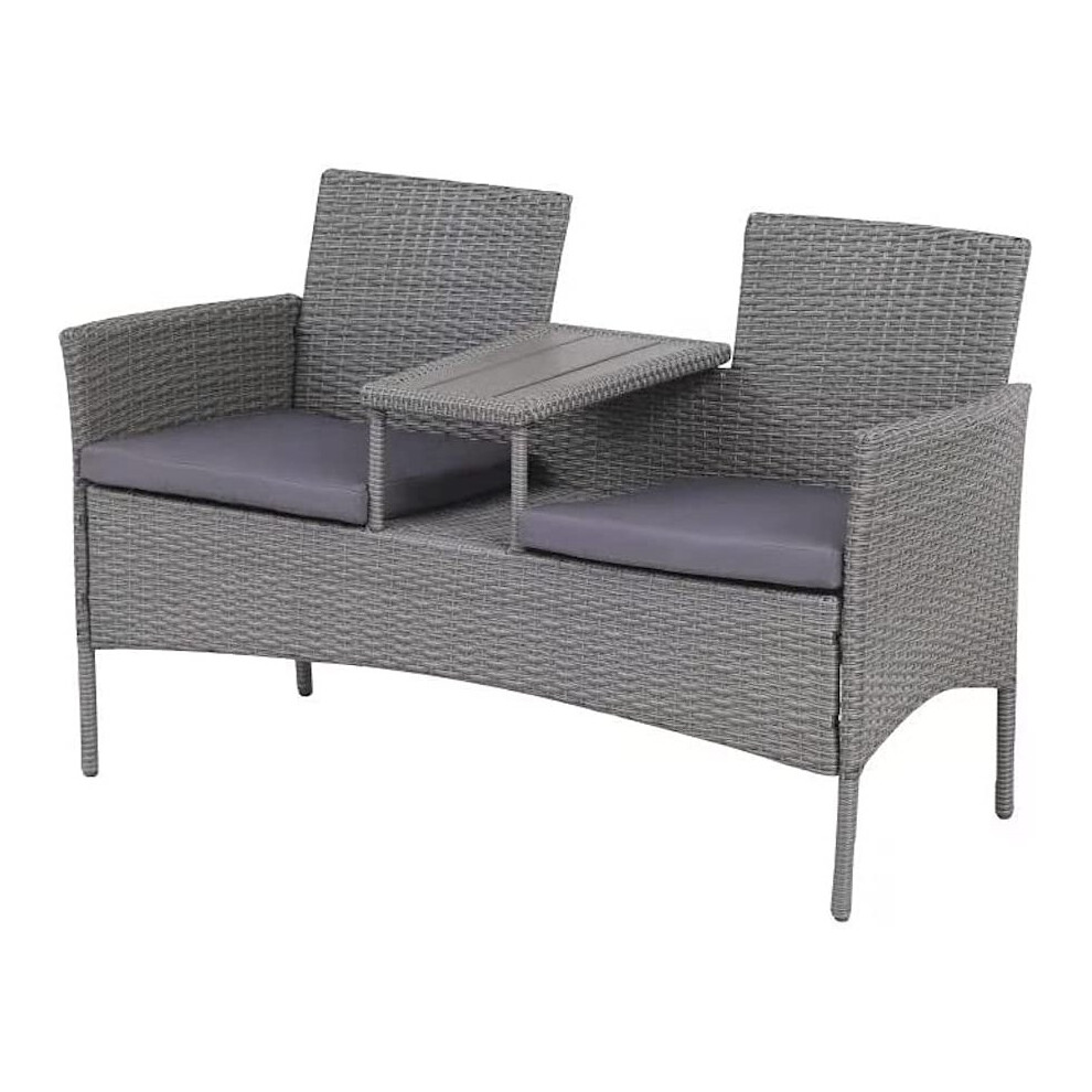 (With Cover) EVRE Lisbon 2 Seater Rattan Bench for Balcony-image-OPC-P8XKSBT-NEW