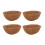 4 Natural Coco Hanging Basket Liners Coco Liner for a 16 Inch Basket 2