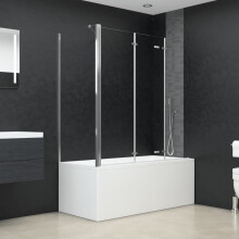 vidaXL Bath Enclosure 120cm Tempered Glass Transparent Bathroom Shower Screen