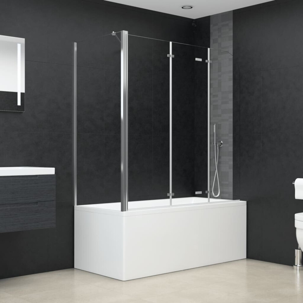vidaXL Bath Enclosure 120cm Tempered Glass Transparent Bathroom Shower Screen