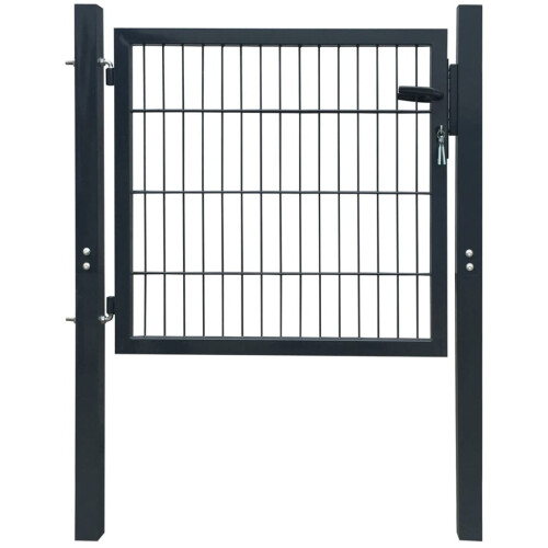 VidaXL vidaXL 2D Gartentor (Einzeln) Anthrazitgrau 100x80 cm