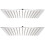 VidaXL vidaXL 2x Rain Shower Head Stainless Steel 30x30cm Water Saving Bath Accessory 1