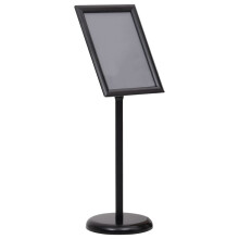 vidaXL A3 Pedestal Poster Stand Black Aluminium Alloy Retail Display Holder