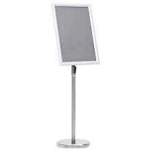 vidaXL A3 Pedestal Poster Stand Silver Aluminium Alloy Outdoor External Holder