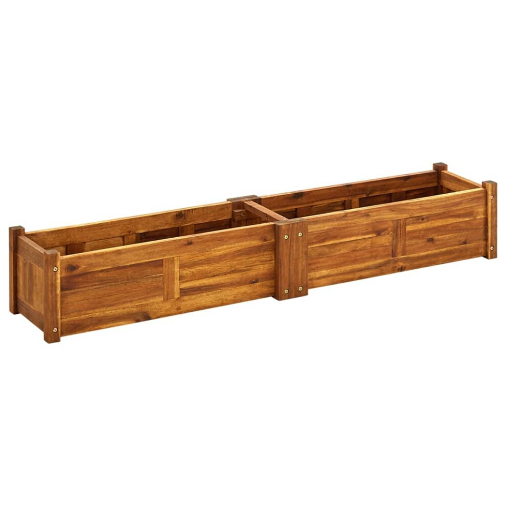 vidaXL Garden Raised Bed Acacia Wood 150x30x25cm Vegetable Flower Pot Bed