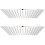 VidaXL vidaXL 2x Rain Shower Head Stainless Steel 40x40cm Water Saving Bath Accessory 1