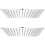 VidaXL vidaXL 2x Rain Shower Head Stainless Steel 25x25cm Water Saving Bath Accessory 1