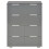 VidaXL vidaXL Sideboard High Gloss Grey Engineered Wood Side Cabinet Drawer Unit 3