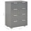 VidaXL vidaXL Sideboard High Gloss Grey Engineered Wood Side Cabinet Drawer Unit 9