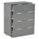 VidaXL vidaXL Sideboard High Gloss Grey Engineered Wood Side Cabinet Drawer Unit 6