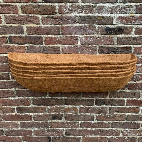 Selections Pack of 5 Coco Wall Trough Garden Planter Liners (75cm) 2