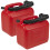 URBN Living (2) 5 Litre Red Plastic Fuel Jerry Can Spout Container 1