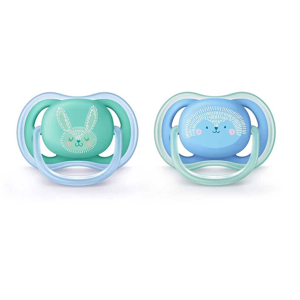 Philips Avent Ultra Air Pacifier 6-18m (Blue/Green) SCF344/22