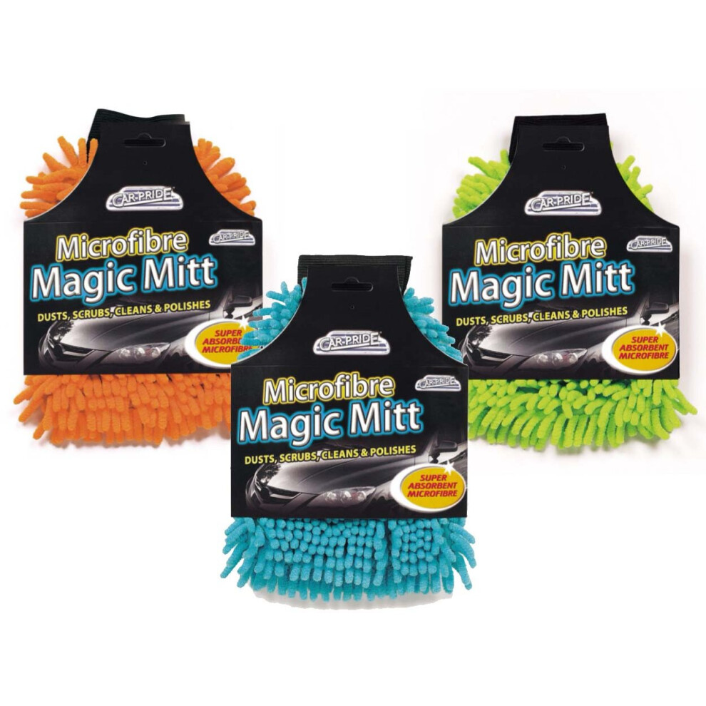 Microfibre Magic Mitt - Dusts Scrubs Cleans & Polishes Super Absorbent 5050375045439