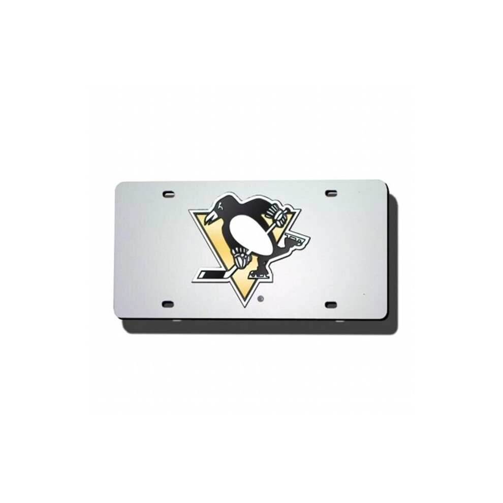 Rico Industries Ric-Lzs7201 Pitsburgh Penguins Nhl Laser Cut License Plate Cover 094746366490