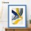 (A6 Pic (A5  Frame)) Blue Picture Frame Photo Frames With White Mount Wall Art Hanging Frame Home Decor Frame 11