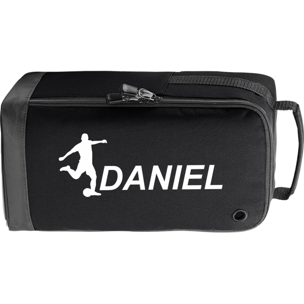 (Black) Children Personalised Football Boot Bag Shoe Bag