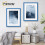 (A4 Pic (A3 Frame)) Blue Picture Frame Photo Frames With White Mount Wall Art Hanging Frame Home Decor Frame 7