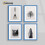 (A4 Pic (A3 Frame)) Blue Picture Frame Photo Frames With White Mount Wall Art Hanging Frame Home Decor Frame 8