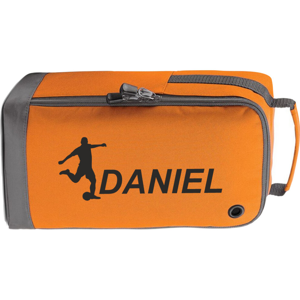 (Orange) Children Personalised Football Boot Bag Shoe Bag