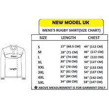 (S, White) Men Rugby Jersey Long Sleeve S to 5XL