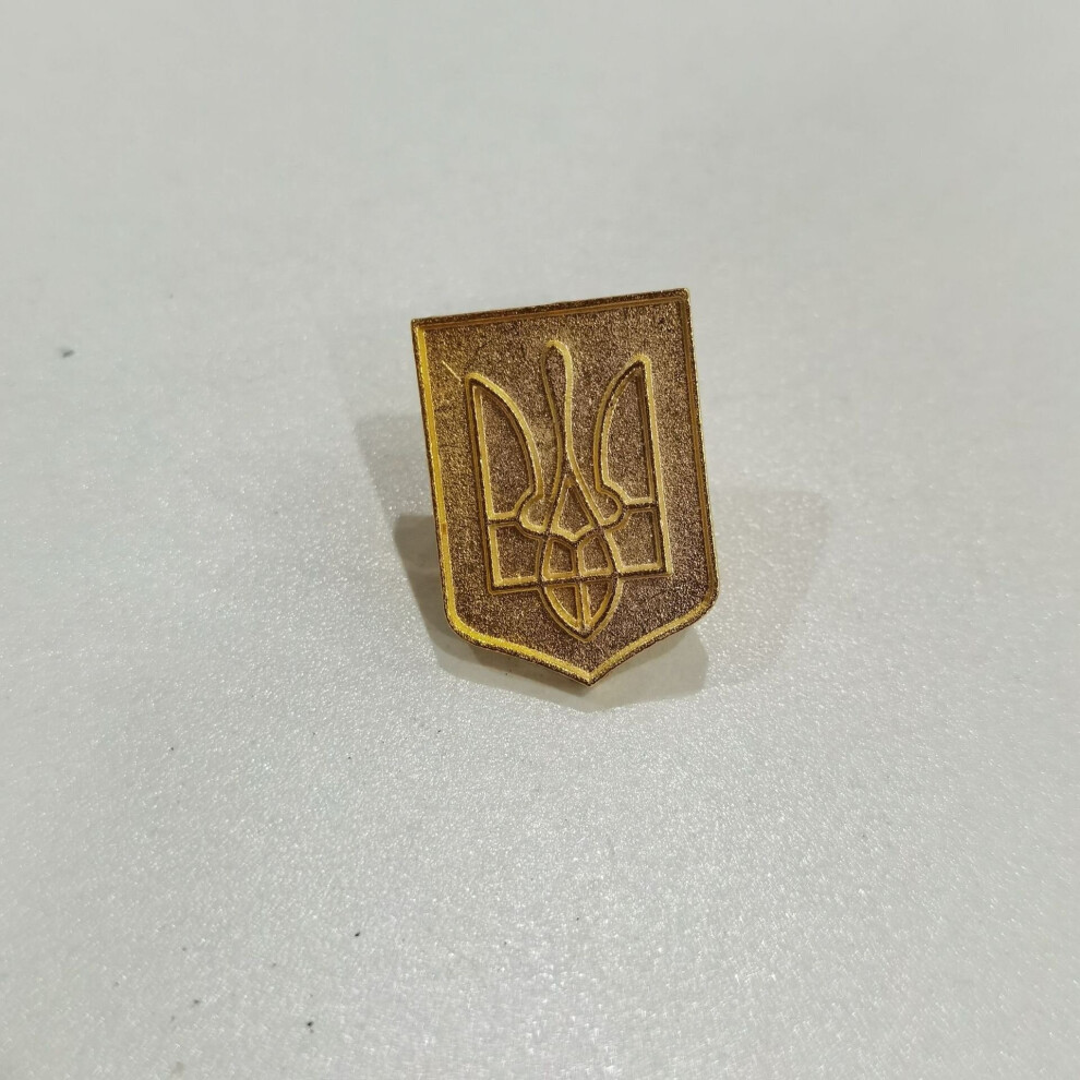 (Badge) Peace Dove Double Flag Collar Patriot Badge Spot Ukraine UK Metal Flag Brooch