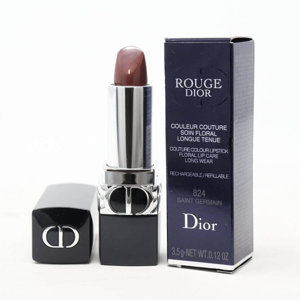 (824 Saint Germain) Dior Rouge Dior Lipstick  0.12oz/3.5g New With Box