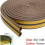 True Face (Brown - DRGHT-D, 5m) Draught Draft Self Adhesive Excluder Rubber Roll 3