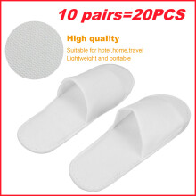 10 PAIRS SPA HOTEL GUEST SLIPPERS TOE TOWELLING DISPOSABLETERRY STYLES