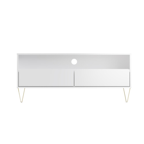 Timber Art Design UK TV Cabinet with 2 Drawers - White