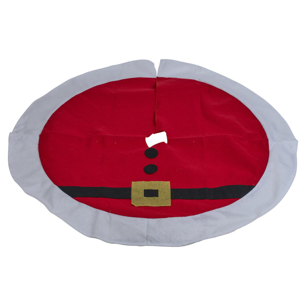 (90cm Santa Coat) Santa Reindeer Christmas Tree Skirt Xmas Cover