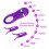 Purple Multi-Speed Silent Nipple Clamps Vibrator Clit Clip 3