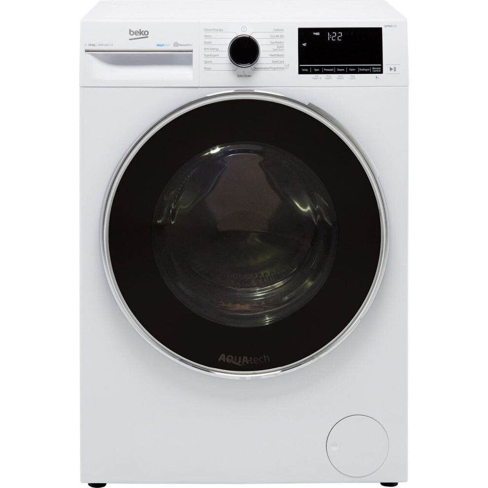 Beko Aquatech RecycledTub B5W51041AW 10Kg Washing Machine with 1400 rpm - White